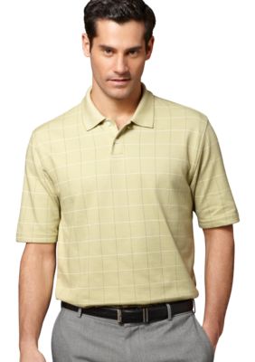 Van Heusen Micropoly Windowpane Polo