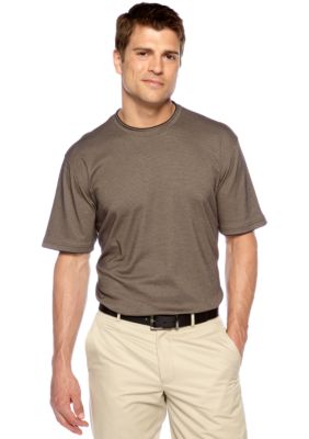 Van Heusen Micropolyester Crew Doubler Knit Shirt