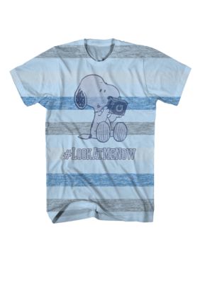 Mad Engine Stripe Snoopy Tee