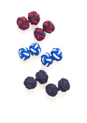 Saddlebred 3-Knot Cufflink Sets