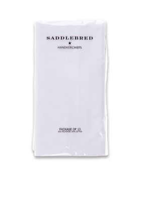 Saddlebred 13 Pack Pressed Handkerchiefs