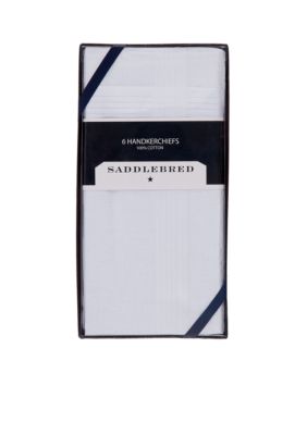Saddlebred 6 Pack Cotton Handkerchiefs