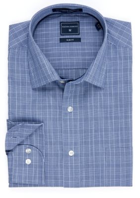 Saddlebred Glen Plaid Slim Fit Dress Shirt
