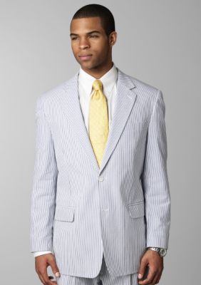 Haspel Blue and White Seersucker Suit Separate Jacket