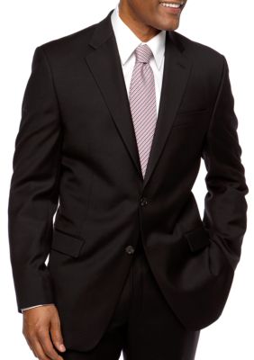 Lauren Ralph Lauren Tailored Clothing Black Sharkskin Suit Separate Coat