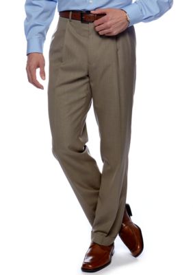 Lauren Ralph Lauren Tailored Clothing Sharkskin Pleated Dress Slacks
