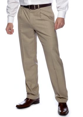 Lauren Ralph Lauren Tailored Clothing Sharkskin Pleated Dress Slacks