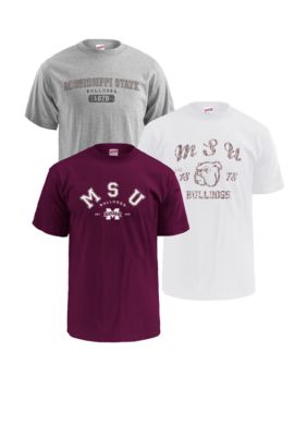 M J Soffe Mississippi State Bulldogs 3-Pk Tees