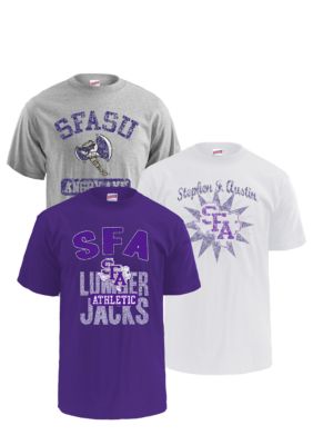 M J Soffe Stephen F. Austin Lumberjacks 3-Pk Tees