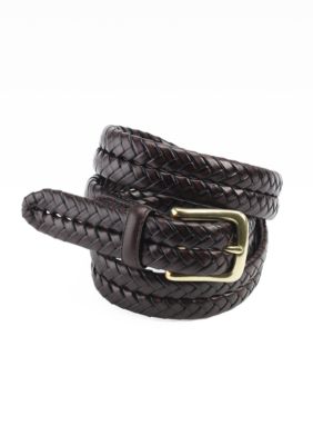 Fossil Maddox Braided  100% Genuine Leather Casual  Belt