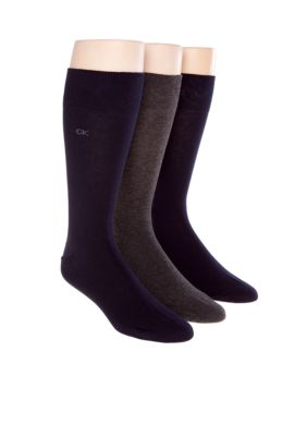 Calvin Klein 3-Pack Flat Knit Dress Socks