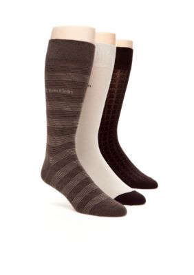 Calvin Klein 3-Pack Micro Design Dress Socks