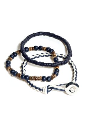 Red Camel Rope and Bead Bracelet