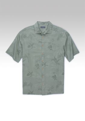 Saddlebred&trade; Big & Tall Short Sleeve Tonal Print Camp Shirt