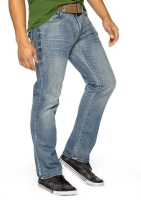 Red Camel Slim Straight Leg Belted Denim