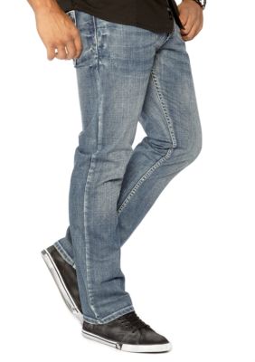 Red Camel Slim Straight Leg Belted Jeans