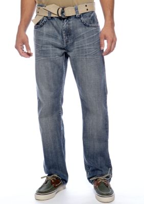 Red Camel Straight Leg Medium Wash Jeans