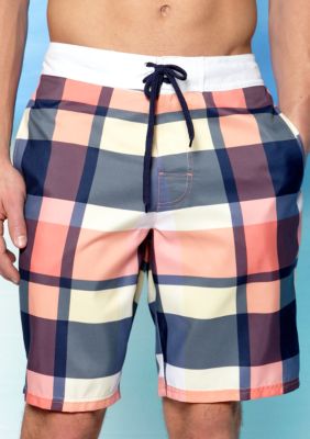 Red Camel&reg; Plaid Outseam Swim Trunks