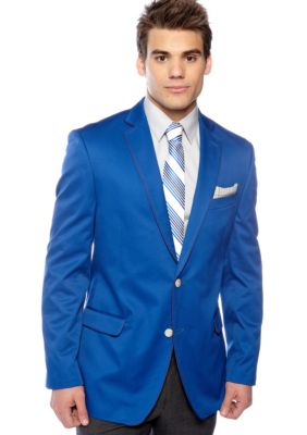 Tallia Orange Slim Fit Cobalt Cotton Sportcoat