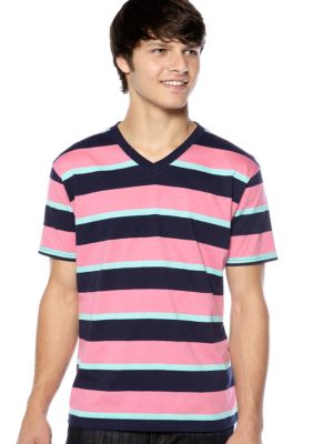 Red Camel&reg; Stripe V-Neck Jersey Tee