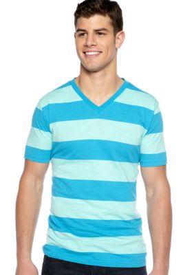 Red Camel&reg; Rugby Stripe V-Neck Tee