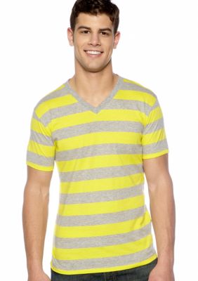 Red Camel Rugby Stripe V-Neck Tee