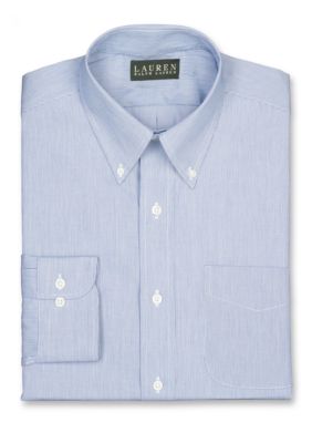 Lauren Ralph Lauren Dress Shirt Classic-Fit Hairline-Striped Cotton Broadcloth Dress Shirt