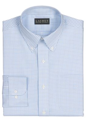 Lauren Ralph Lauren Dress Shirt Non-Iron Slim-Fit Tattersall Cotton Twill Dress Shirt