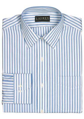 Lauren Ralph Lauren Dress Shirt Non-Iron Classic-Fit Bennett Striped Cotton Broadcloth Dress Shirt
