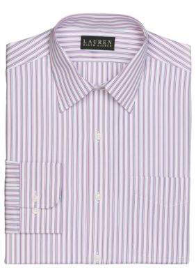 Lauren Ralph Lauren Dress Shirt Non-Iron Classic-Fit Bennett Striped Cotton Broadcloth Dress Shirt