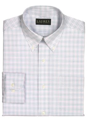 Lauren Ralph Lauren Dress Shirt Non-Iron Classic-Fit Tattersall Cotton Broadcloth Dress Shirt
