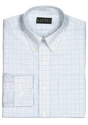 Lauren Ralph Lauren Dress Shirt Slim-Fit Tattersall Cotton Broadcloth Dress Shirt