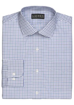 Lauren Ralph Lauren Dress Shirt Slim-Fit Warren Tattersall Cotton Broadcloth Dress Shirt