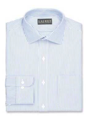 Lauren Ralph Lauren Dress Shirt Classic-Fit Striped Cotton Broadcloth Dress Shirt 