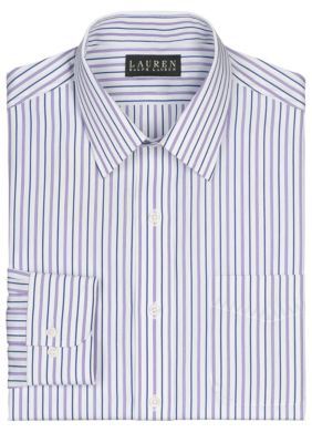 Lauren Ralph Lauren Dress Shirt Non-Iron Slim-Fit Bennett Striped Cotton Broadcloth Dress Shirt