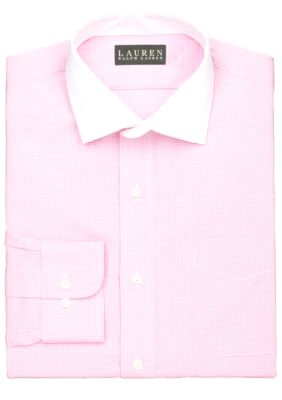 Lauren Ralph Lauren Dress Shirt Slim-Fit Checked Contrast-Collar Dress Shirt 
