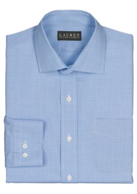Lauren Ralph Lauren Dress Shirt Non-Iron Slim-Fit Warren Tattersall Cotton Broadcloth Dress Shirt