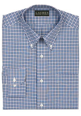 Lauren Ralph Lauren Dress Shirt Classic-Fit Checked Cotton Broadcloth Dress Shirt