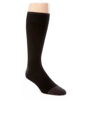 Saddlebred Flat Knit Cotton Blend Dress Socks - Single Pair