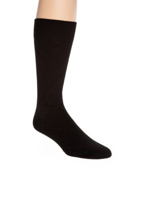 Saddlebred Diamond Textured Bamboo Dress Socks - Single Pair
