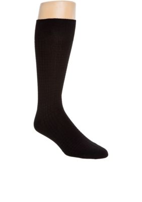 Saddlebred Textured Grid Bamboo Dress Socks - Single Pair