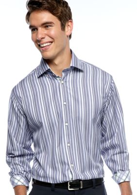 Thomas Dean Multi-Color Stripe Sport Shirt