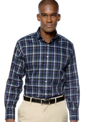 Thomas Dean Plaid Sport Shirt