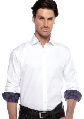 Thomas Dean Solid Sport Shirt