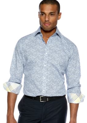 Thomas Dean Floral Sport Shirt