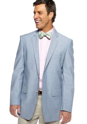 Saddlebred Big & Tall Blue Chambray Sportcoat