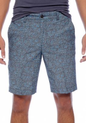 Ben Sherman Floral Print Chambray Short
