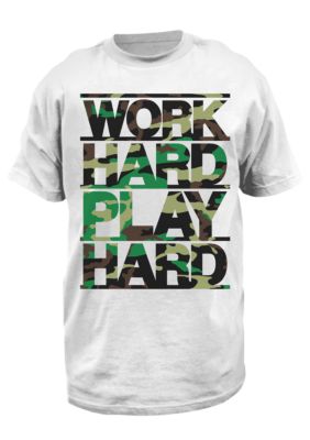 Hybrid Work Hard Camo Tee