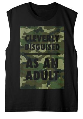 Hybrid Cleverly Disguised Camo Muscle Tee