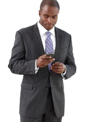 Nautica Charcoal Plaid Suit Separate Coat